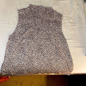 Smocked top, animal print, NWT